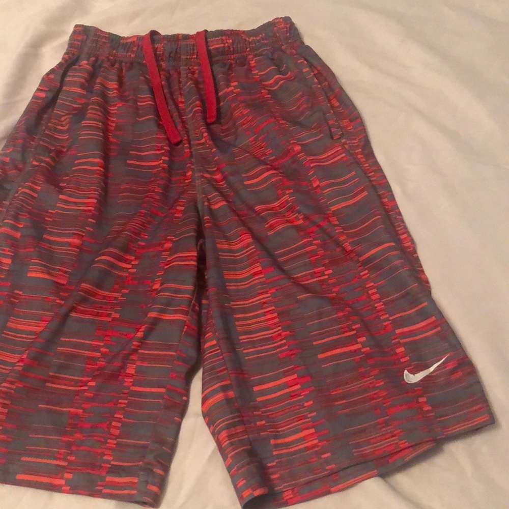 Red and Black Nike shorts